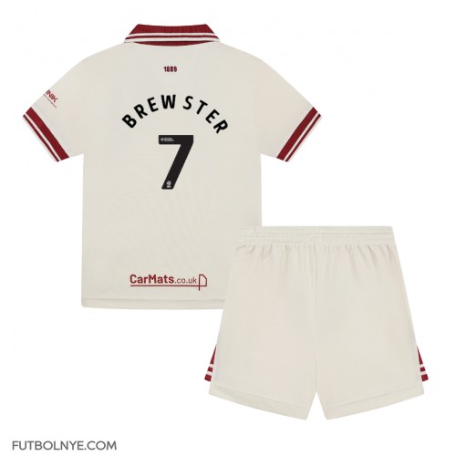 Camiseta Sheffield United Rhian Brewster #7 Tercera Equipación para niños 2024-25 manga corta (+ pantalones cortos)